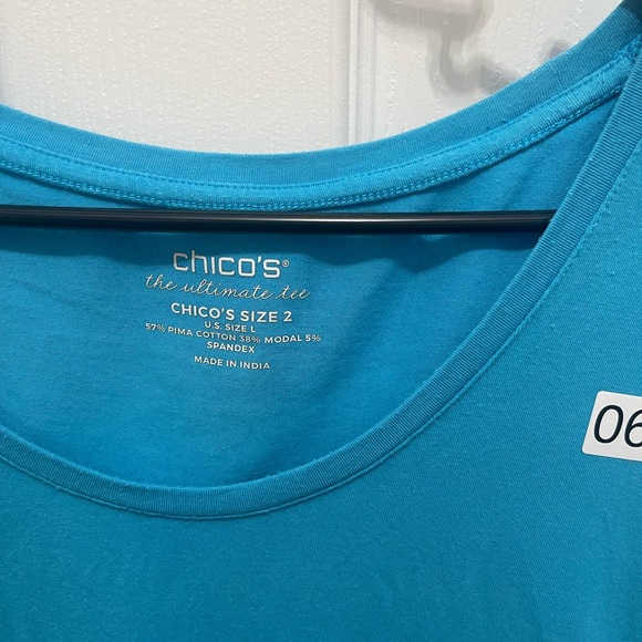 Chico size 2  blue T-shirt short sleeve - Picture 6 of 10